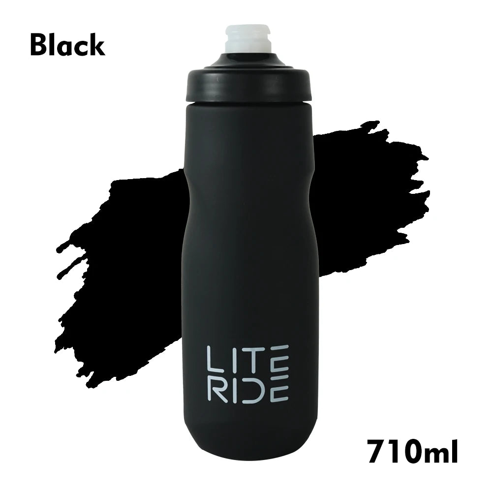 LITERIDE 610Ml/710Ml Bicycle Bottle MTB Road Bike Water Bottle Outdoor Sports Plastic Portable Large Capacity Drink Cycling
