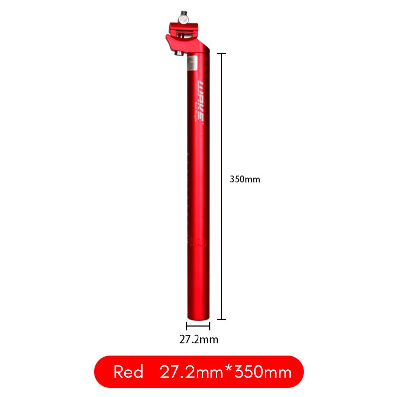 350 mm Gold Aluminum Seatpost — 28.6 mm Folding Bike Post, 27.2/31.6 mm MTB Option