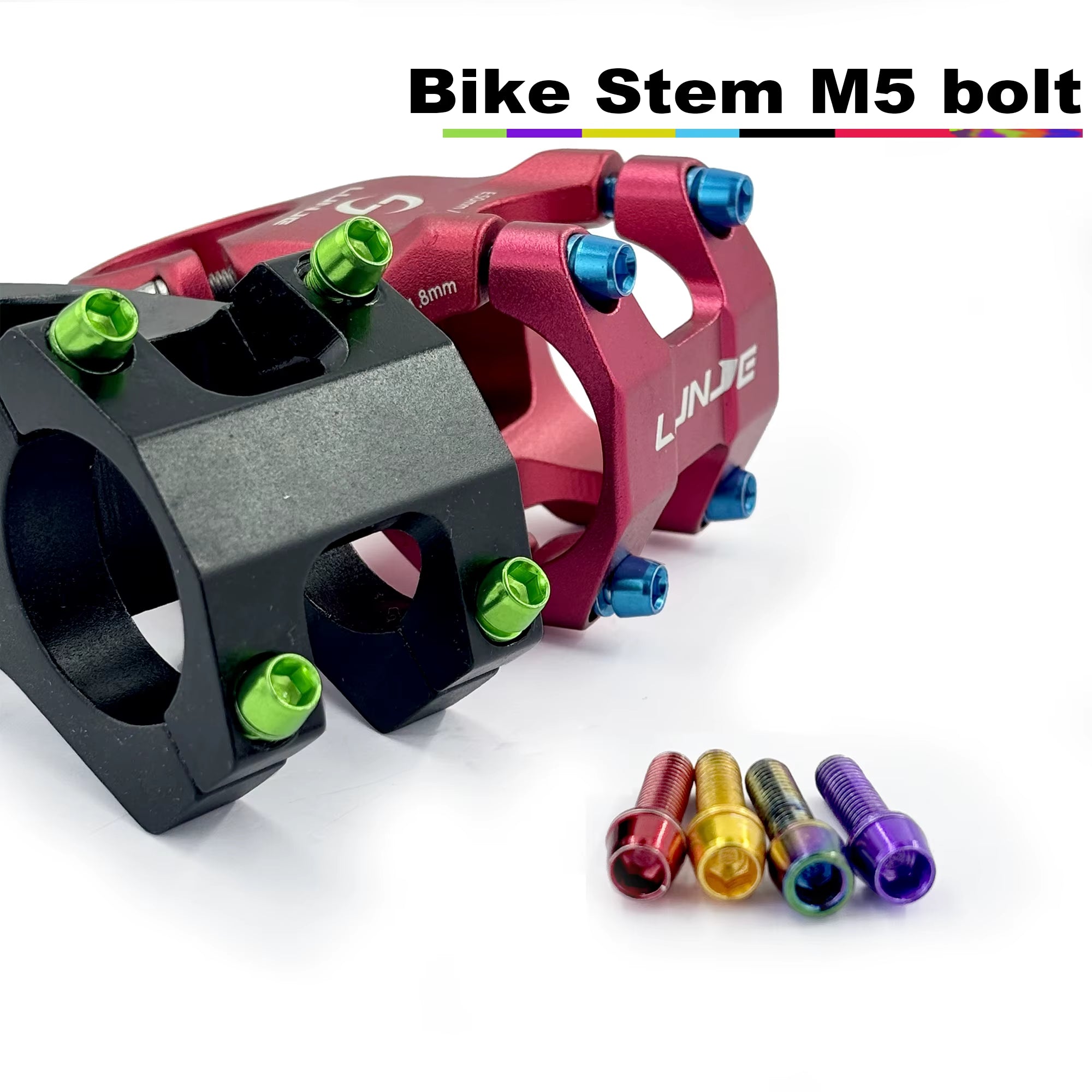 6PCS Bike Stem M5 Alloy Steel Bolts, Bicycle Stem Bolts Screws, M5*18Mm Steel Bolts for Bicycle Updating