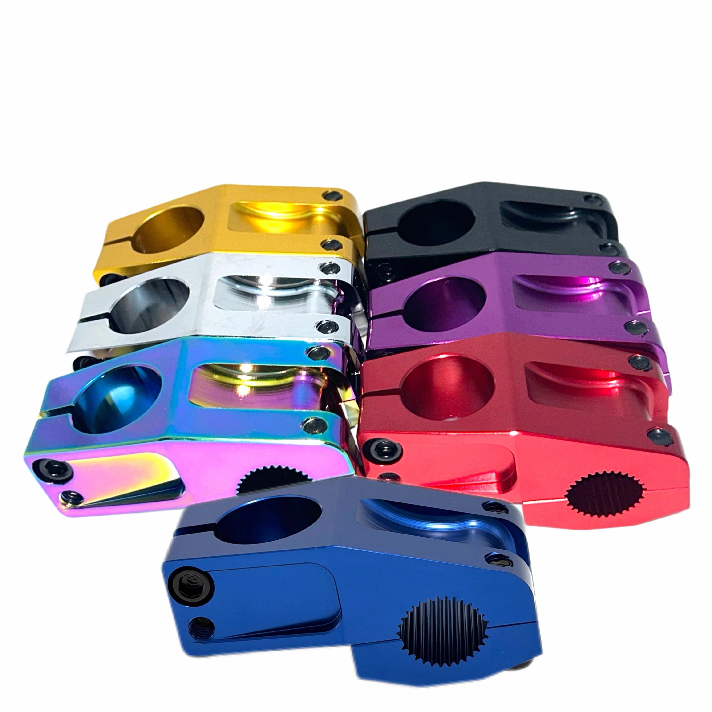 BMX Stem V‑MX4 (22.2 mm) — CNC aluminum alloy short handlebar stem for BMX racing and MTB; ideal for custom bike builds and accessories