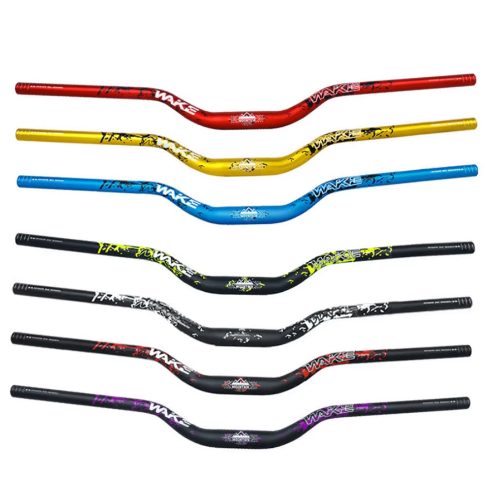 Wake 31.8MM Mountain Bike Handlebar Aluminum Alloy Bicycle Riser Handlebar 55MM Rise 780MM Length Bicycle Bar with Matte Surface