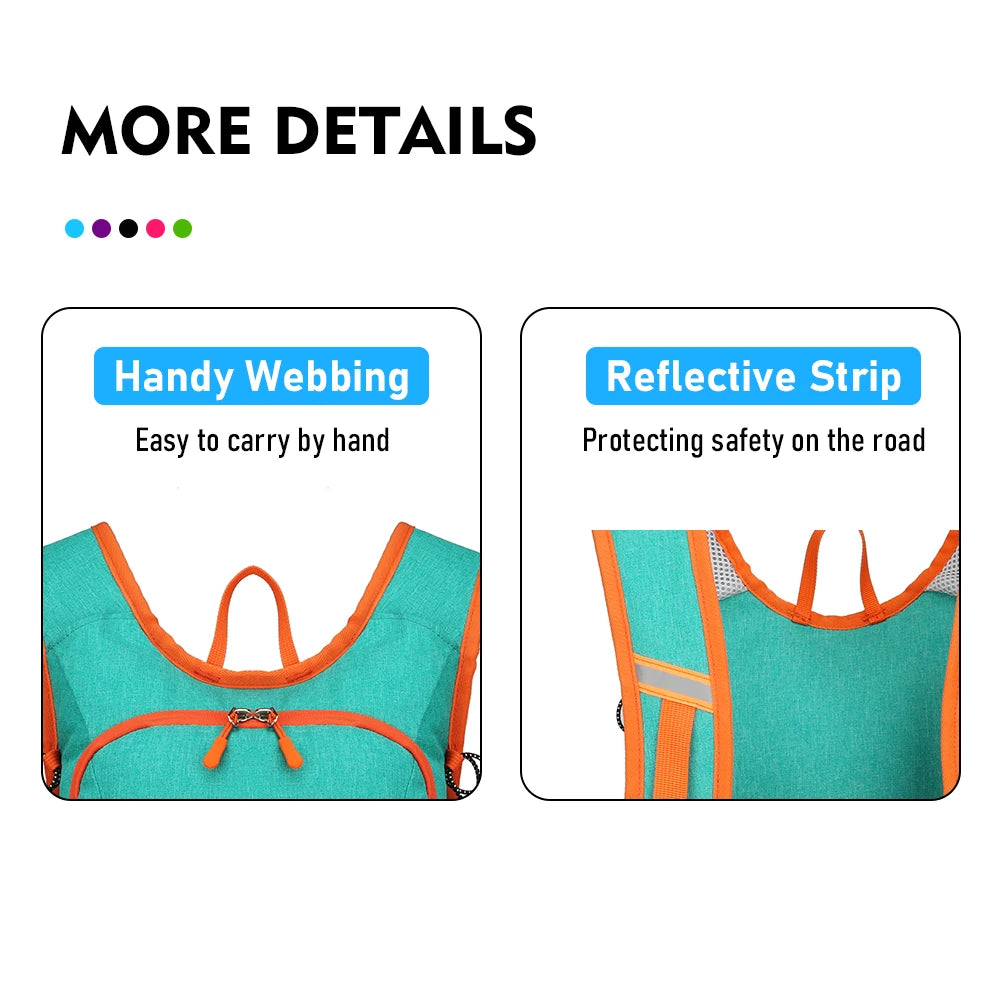 20 L lightweight hydration backpack — running daypack with 2 L water bladder for cycling and hiking