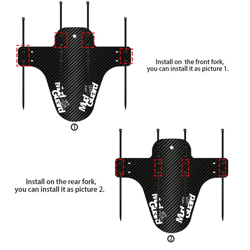 1 Piece Bike Bicycle Fenders Cycling Mudguard MTB Road Bike Front/Rear Tire Wheel Universal Mudguard Wings Mud Guard Accessories