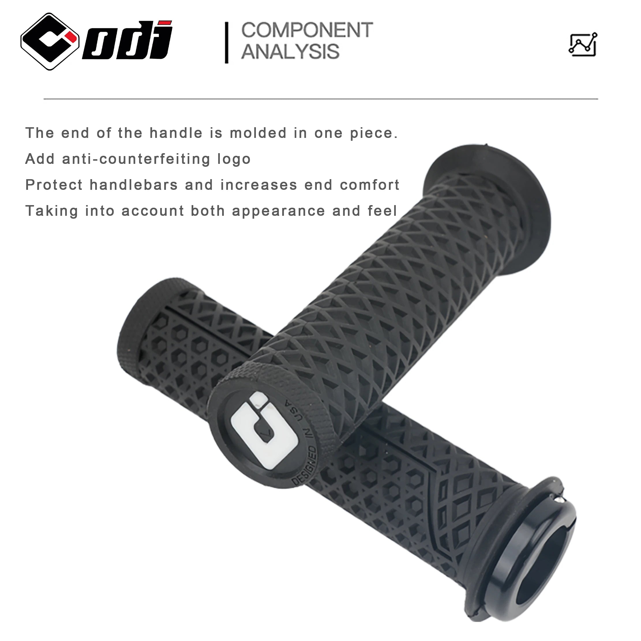 1Pair  Lock-On Silicone Mountain Bike Grips Shock-Absorbing Anti-Slip Comfortable Handlebar Covers for Mtb/Cycling Parts
