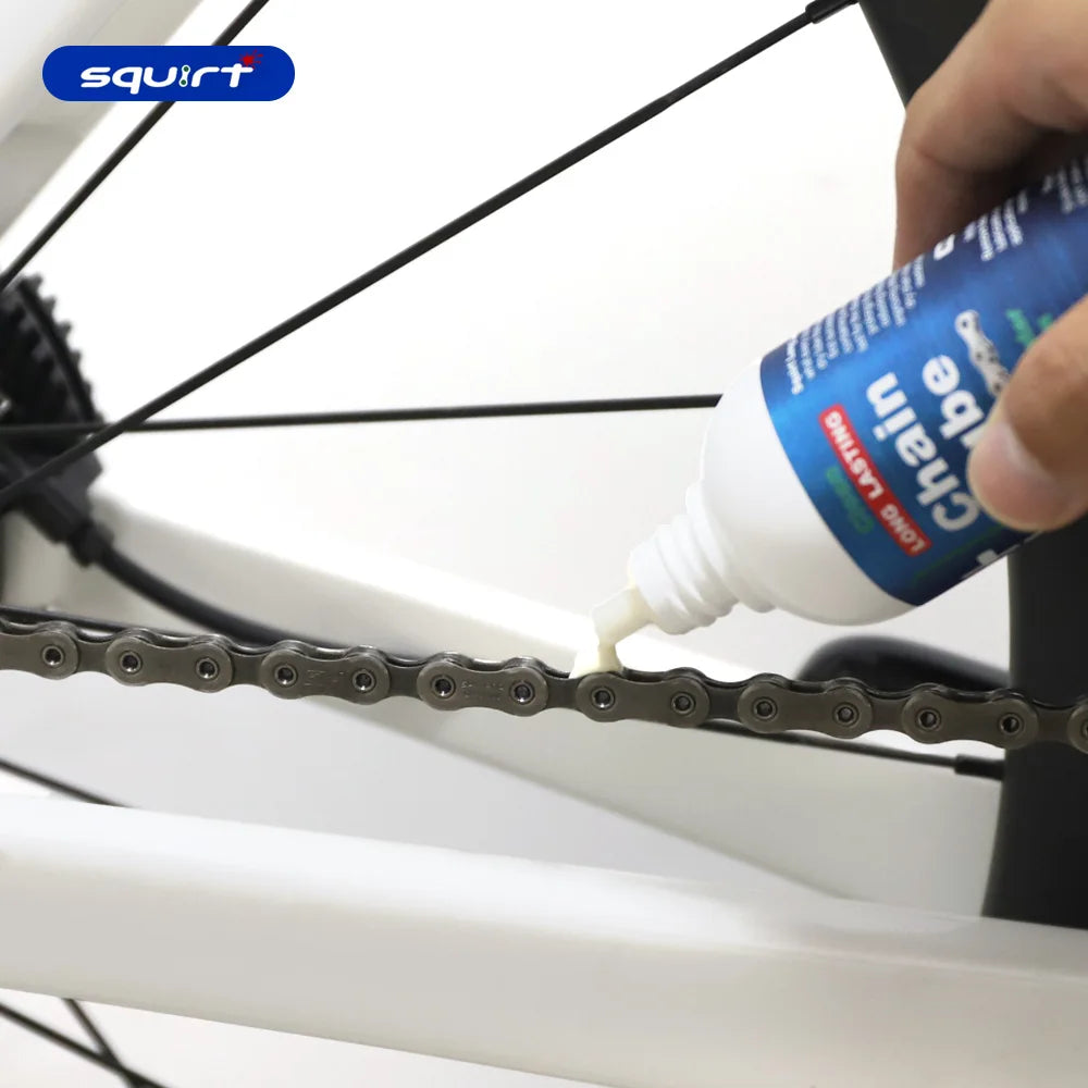 120 ml bicycle chain waxy maintenance oil — dry wax lube for MTB and road bikes; suitable for chain, gear, fork, and flywheel lubrication; essential bike accessory