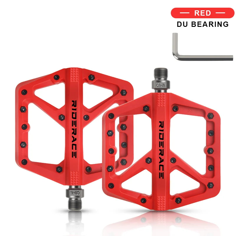 Ultralight Bicycle Pedals Nylon DU Seal Bearings Road BMX MTB Mountain Bike Pedal Flat Platform anti Slip Cycling Accessories