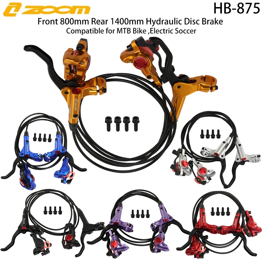 Hydraulic Bicycle Brake HB-875 Mountain Bike Disc Brake Front 800Mm /Rear 1400Mm Hydraulic Brake MTB Bicycle Accessories