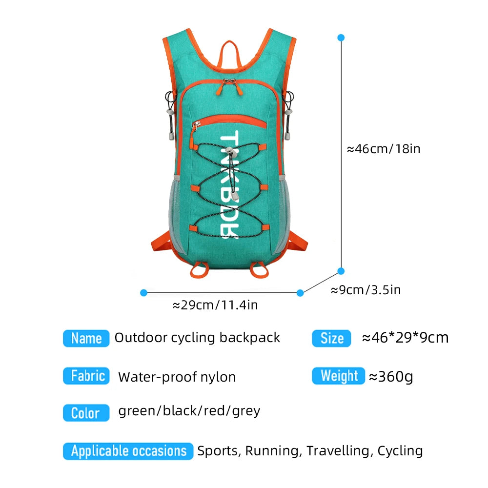 20 L lightweight hydration backpack — running daypack with 2 L water bladder for cycling and hiking
