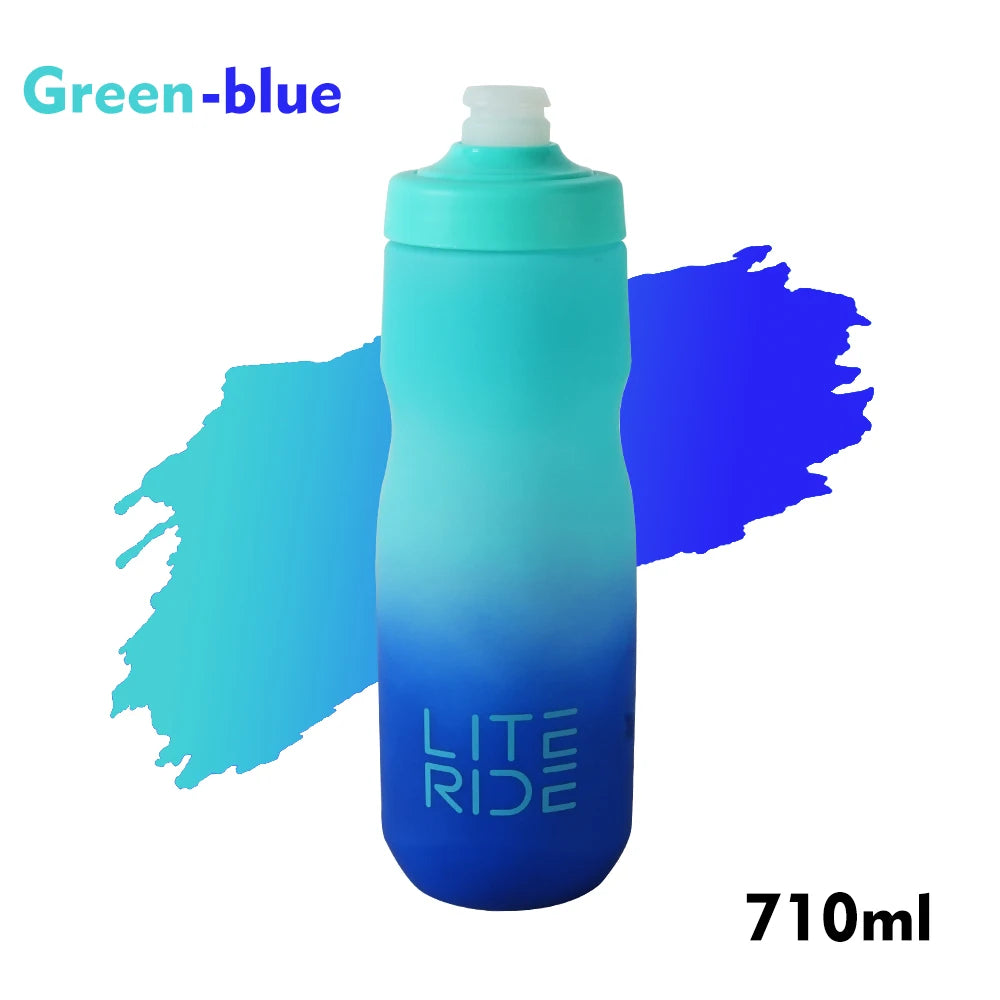 LITERIDE 610Ml/710Ml Bicycle Bottle MTB Road Bike Water Bottle Outdoor Sports Plastic Portable Large Capacity Drink Cycling