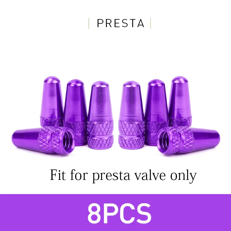 4/8Pcs Aluminum Alloy Bicycle Tire FV Valve Cap MTB Road Bike Covered Protector Road MTB Tyre Dustproof Bike Presta Valve