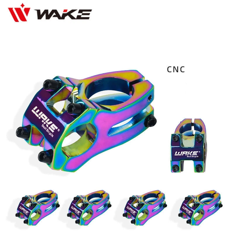 WAKE Rainbow Color Bicycle Handlebar Stem Road Bike Stem MTB BMX for Mountain Bike Parts