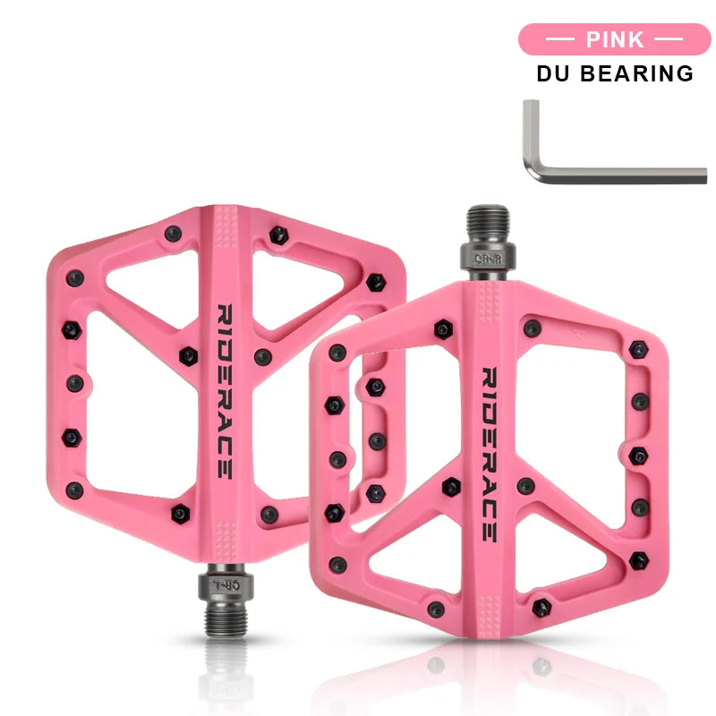 Ultralight Bicycle Pedals Nylon DU Seal Bearings Road BMX MTB Mountain Bike Pedal Flat Platform anti Slip Cycling Accessories