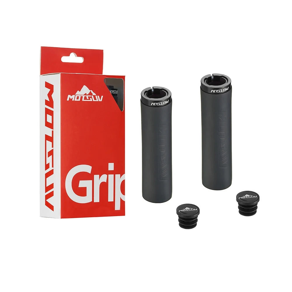 Ultralight MTB bicycle grips — locking silicone handlebar grips with a comfortable, non‑slip design; ideal bike accessories