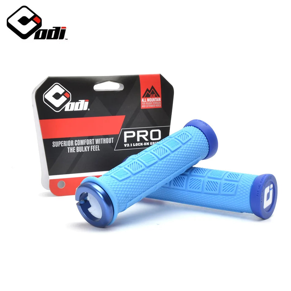 Lock‑on bicycle grips for MTB — aluminum alloy + silica‑gel handlebar covers; secure, comfortable road and mountain bike grips; essential cycling accessories