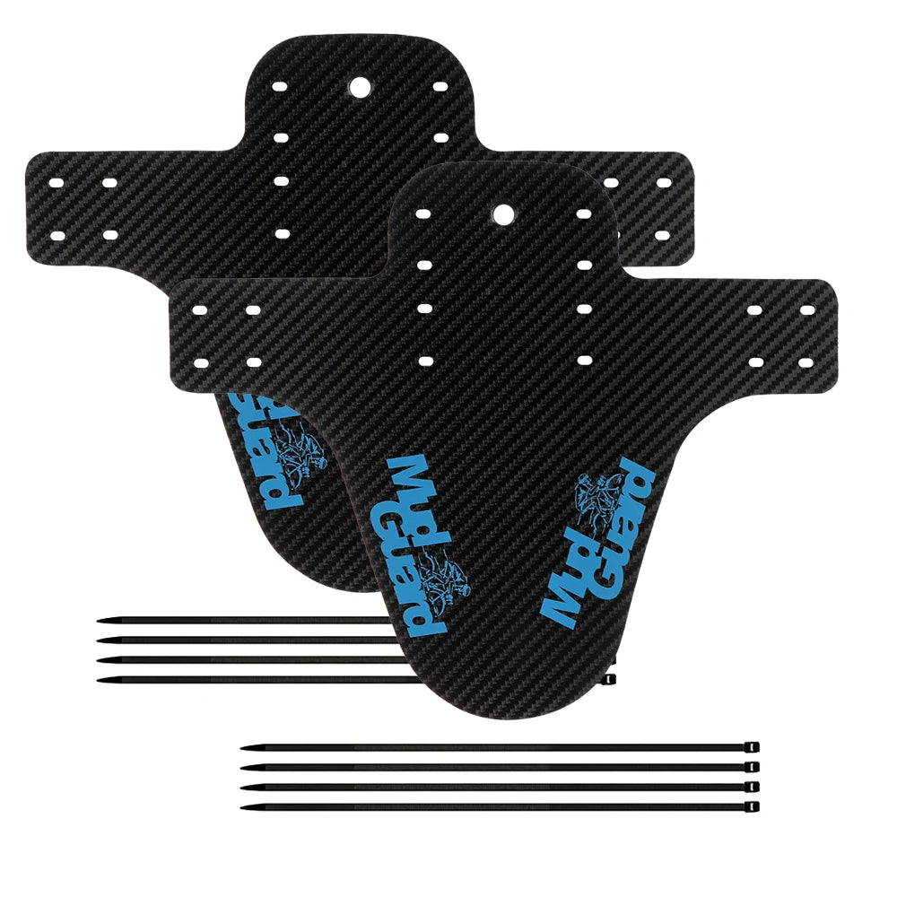 2-Piece Carbon Pattern Bicycle Fender Portable Road Mountain Bike Mud Guard Bike Front Rear Wheel Mudguard Ultralight MTB Fender