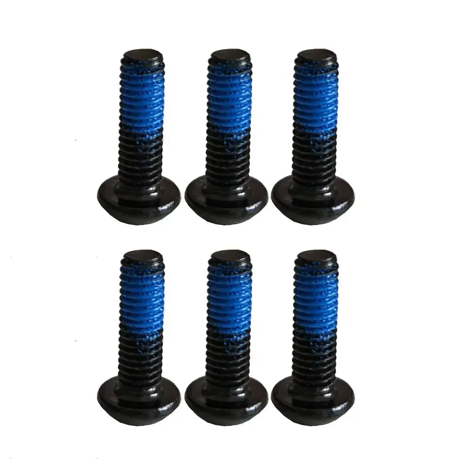 NFOX stainless‑steel T25 M5×16 mm brake disc screws — lengthened MTB/road bicycle rotor bolts; available in 6‑ or 12‑piece universal sets