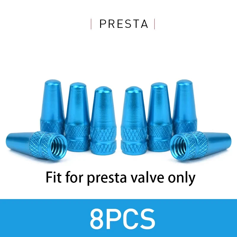 4/8Pcs Aluminum Alloy Bicycle Tire FV Valve Cap MTB Road Bike Covered Protector Road MTB Tyre Dustproof Bike Presta Valve