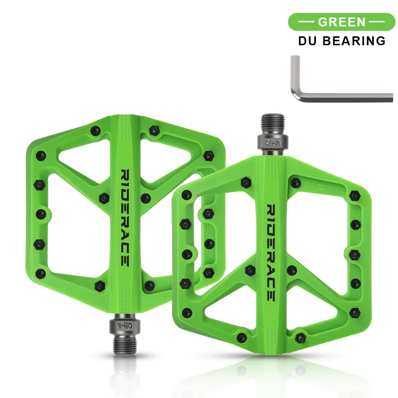 Ultralight Bicycle Pedals Nylon DU Seal Bearings Road BMX MTB Mountain Bike Pedal Flat Platform anti Slip Cycling Accessories
