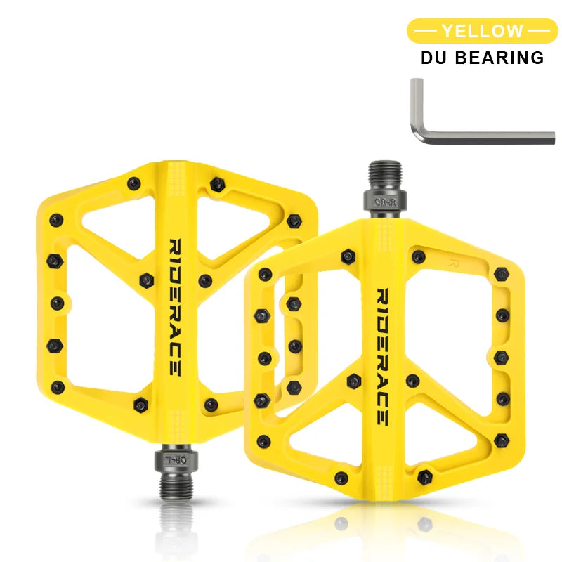 Ultralight Bicycle Pedals Nylon DU Seal Bearings Road BMX MTB Mountain Bike Pedal Flat Platform anti Slip Cycling Accessories