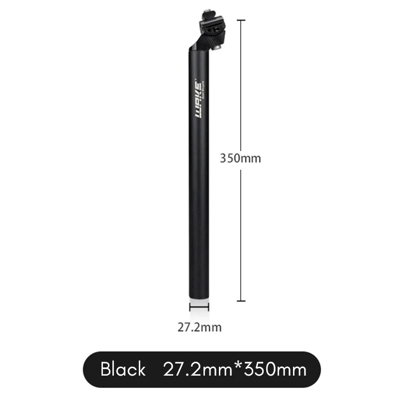 350 mm Gold Aluminum Seatpost — 28.6 mm Folding Bike Post, 27.2/31.6 mm MTB Option