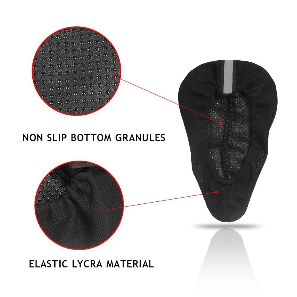 Bicycle Saddle 3D Soft Cycling Seat Cover MTB Mountain Bike Thickene Sponge Pad Outdoor Breathable Cushion 28X16Cm 4 Colors