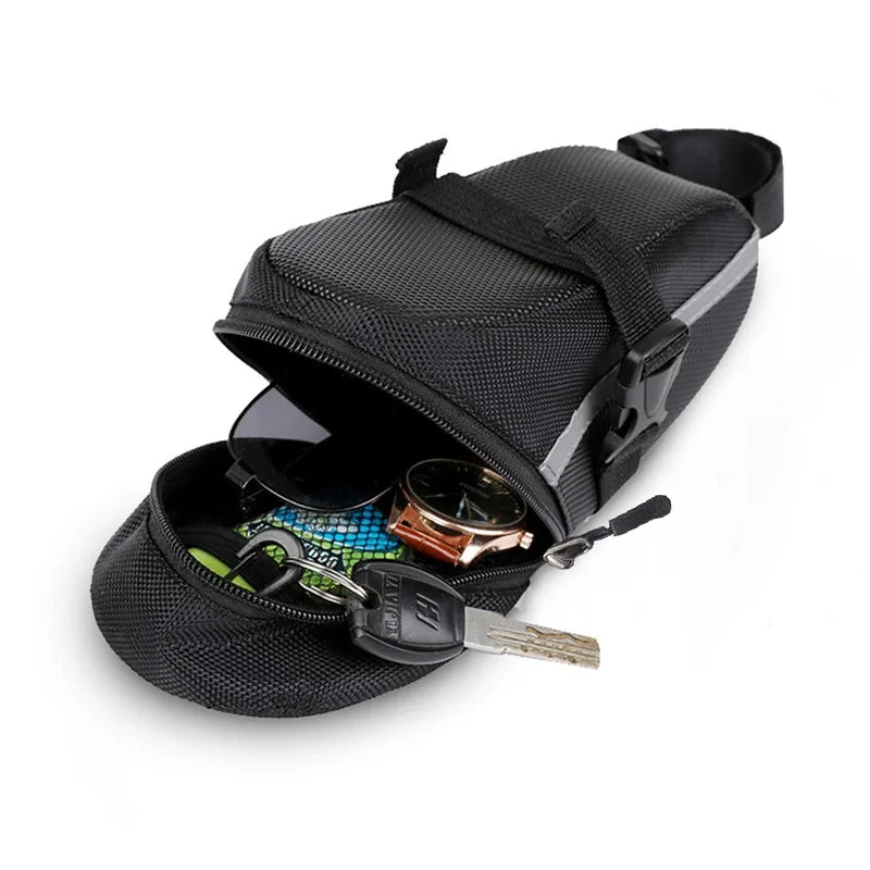 Nylon Bicycle Bag Waterproof Mountain Bike Saddle Storage Seat Rear Tool Pouch Outdoor Cycling Accessories