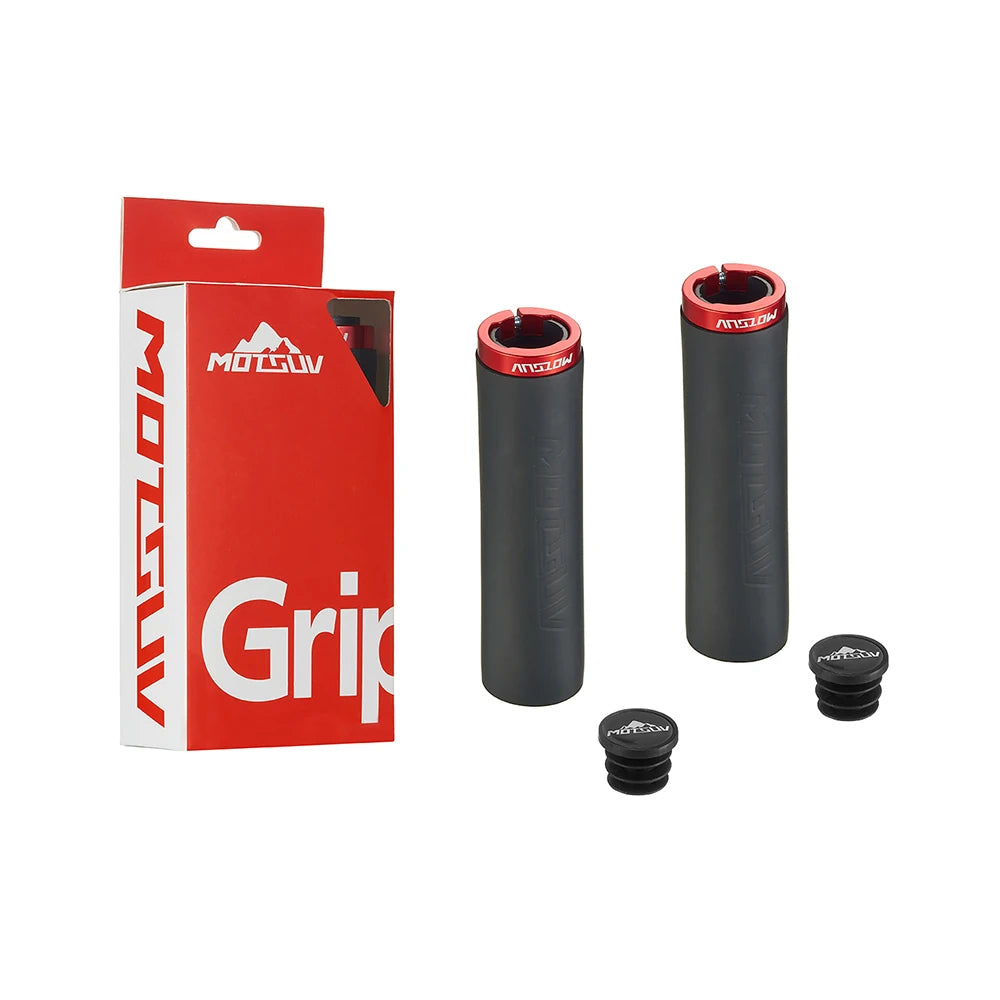 Ultralight MTB bicycle grips — locking silicone handlebar grips with a comfortable, non‑slip design; ideal bike accessories