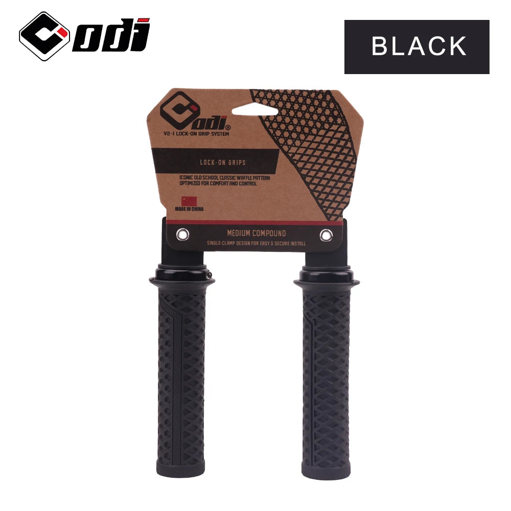 1Pair  Lock-On Silicone Mountain Bike Grips Shock-Absorbing Anti-Slip Comfortable Handlebar Covers for Mtb/Cycling Parts
