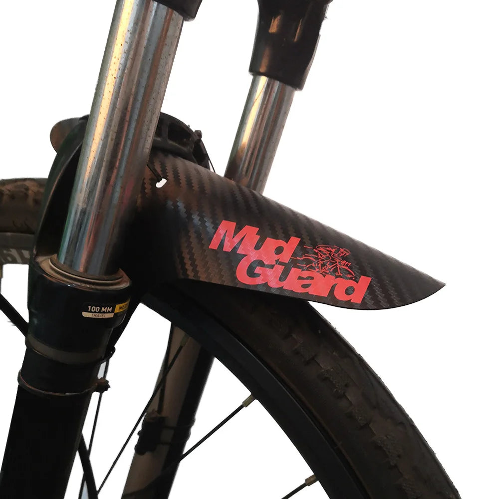2-Piece Carbon Pattern Bicycle Fender Portable Road Mountain Bike Mud Guard Bike Front Rear Wheel Mudguard Ultralight MTB Fender