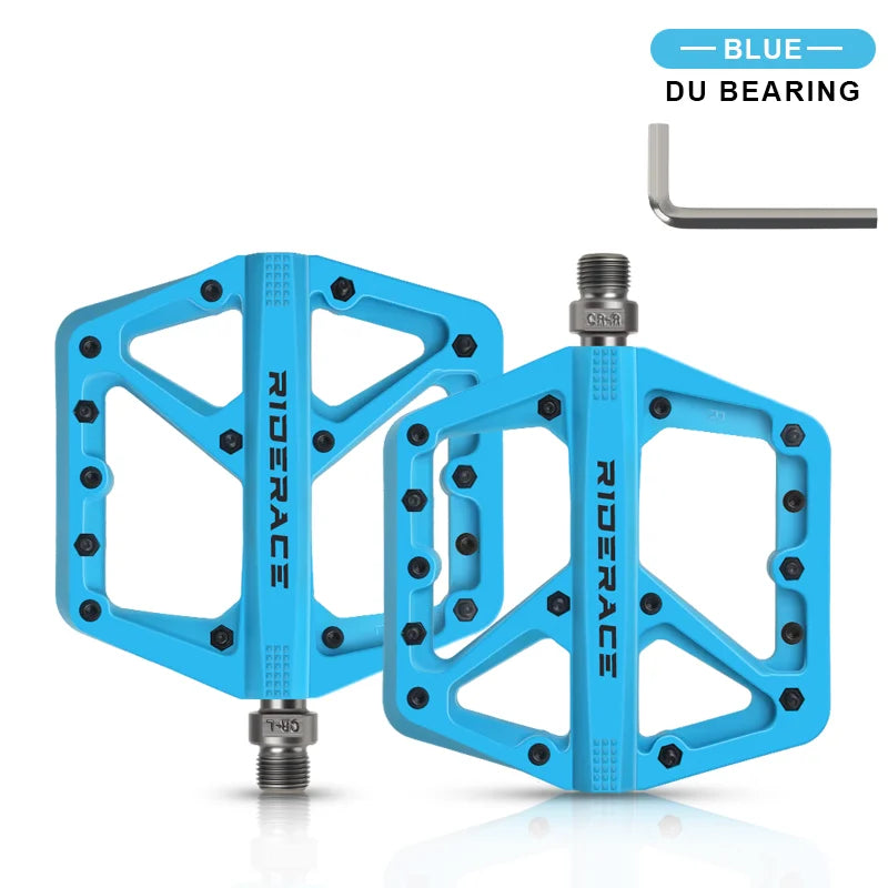 Ultralight Bicycle Pedals Nylon DU Seal Bearings Road BMX MTB Mountain Bike Pedal Flat Platform anti Slip Cycling Accessories