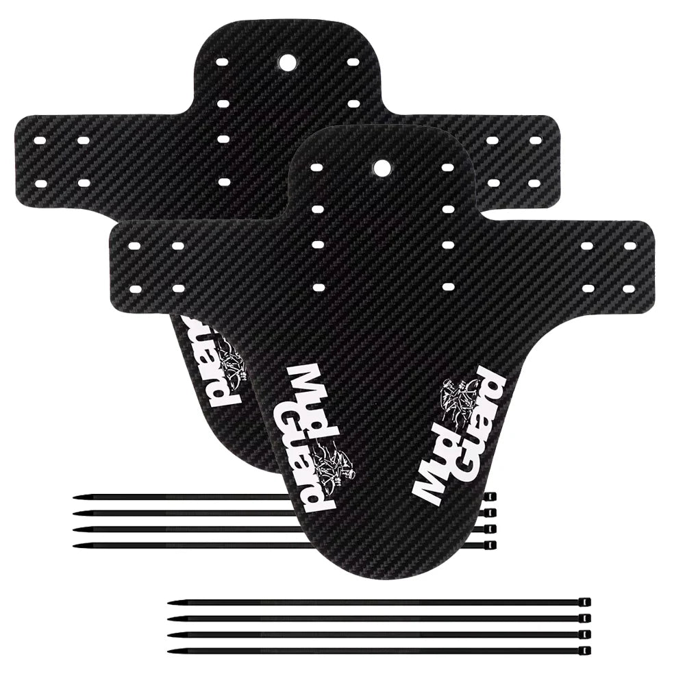 2-Piece Carbon Pattern Bicycle Fender Portable Road Mountain Bike Mud Guard Bike Front Rear Wheel Mudguard Ultralight MTB Fender
