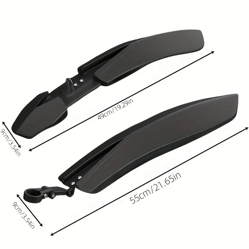 Bicycle mudguards for mountain bikes — universal fit for 24, 26, and 27.5 inch road bikes; comprehensive mudguard accessory