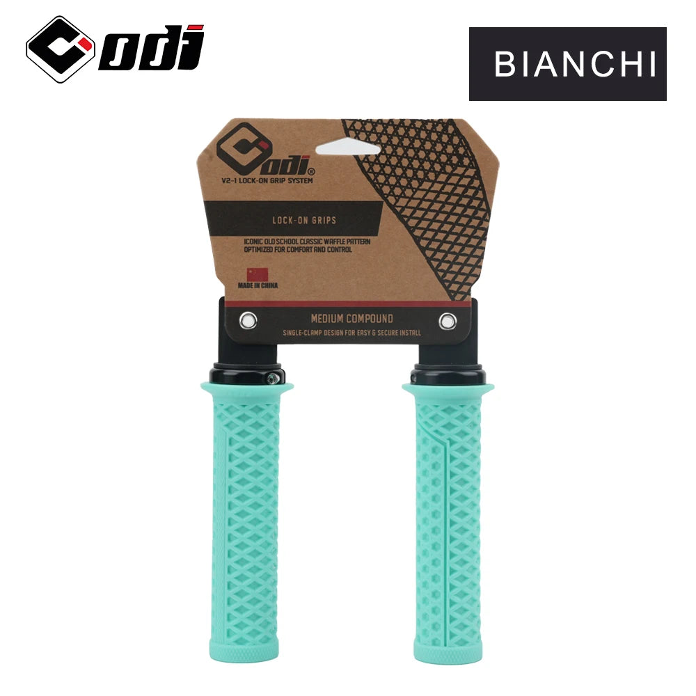 1Pair  Lock-On Silicone Mountain Bike Grips Shock-Absorbing Anti-Slip Comfortable Handlebar Covers for Mtb/Cycling Parts