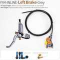 FROGWAKE FV4 4‑piston hydraulic disc brake — split‑type internal‑cable MTB brake system with inline radial levers and high‑performance calipers; premium mountain bike parts