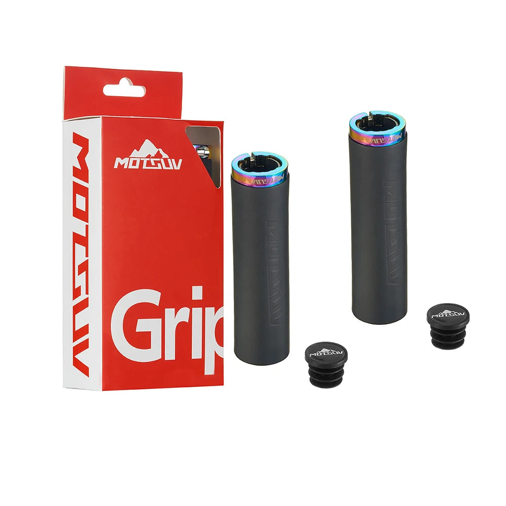 Ultralight MTB bicycle grips — locking silicone handlebar grips with a comfortable, non‑slip design; ideal bike accessories