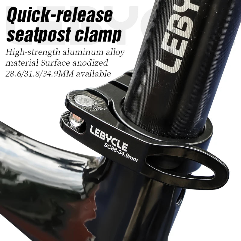 MTB/Road Quick‑Release Seatpost Clamp — 28.6 / 31.8 / 34.9 mm