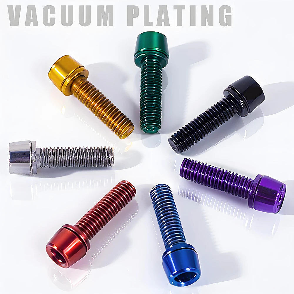 6/8‑pcs M5×18 mm bike stem screws — alloy‑steel bolts with 4 mm Allen heads for MTB/road bicycle handlebar stems; durable replacement parts