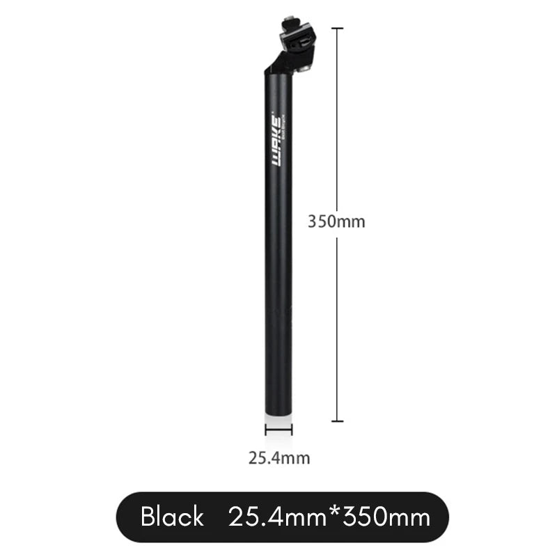 350 mm Gold Aluminum Seatpost — 28.6 mm Folding Bike Post, 27.2/31.6 mm MTB Option