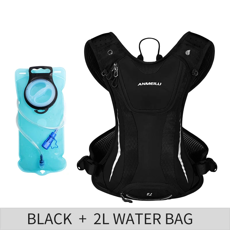 Hiking hydration backpack — lightweight running and cycling pack with helmet mesh