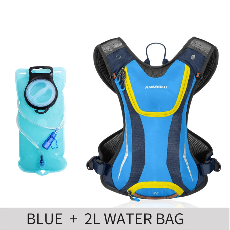 Hiking hydration backpack — lightweight running and cycling pack with helmet mesh