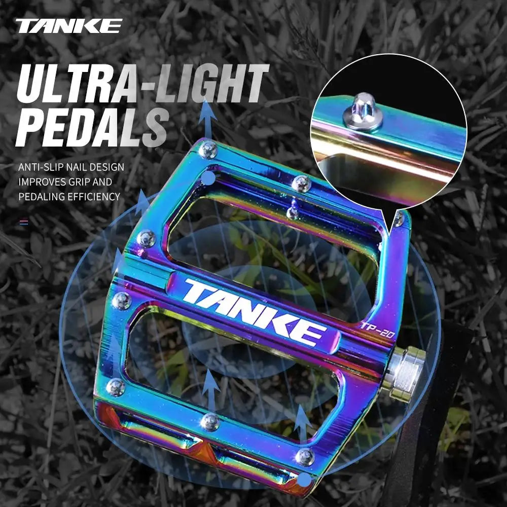 Bicycle Pedals Ultralight Aluminum Alloy Colorful Anti-Skid Bearing Mountain Bike Accessories MTB Foot Pedals Folding Bike