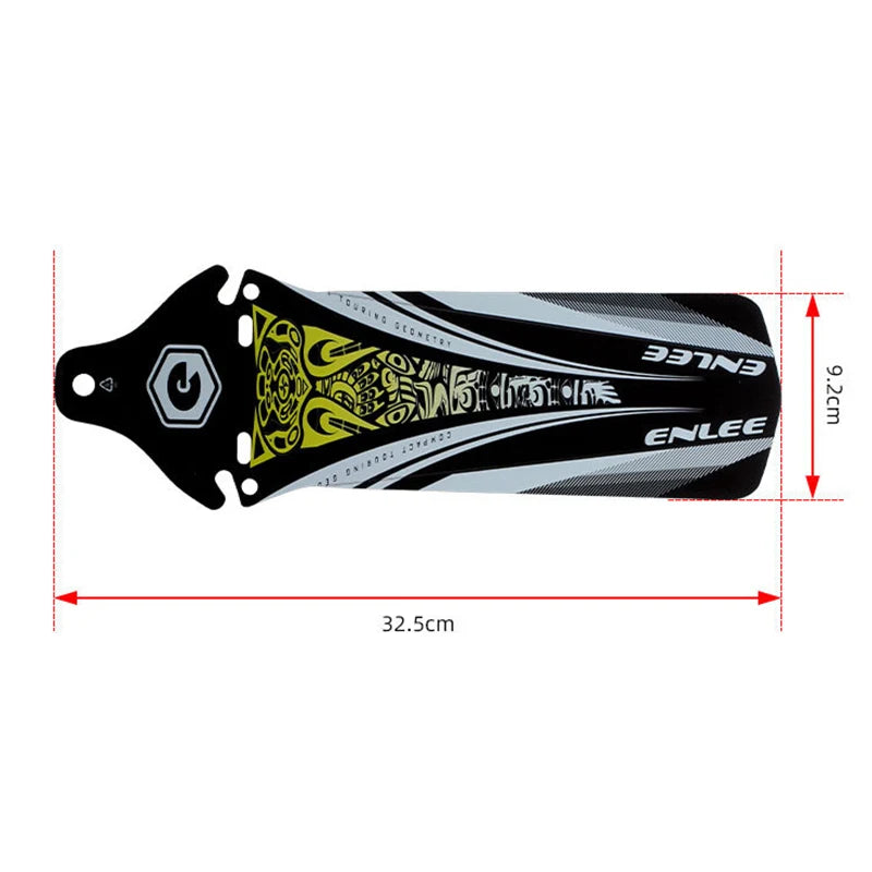 1‑piece MTB/mountain/road bicycle fender — front or rear 26.5 cm mudguard made from PP5 material; cycling rainplate bike accessory