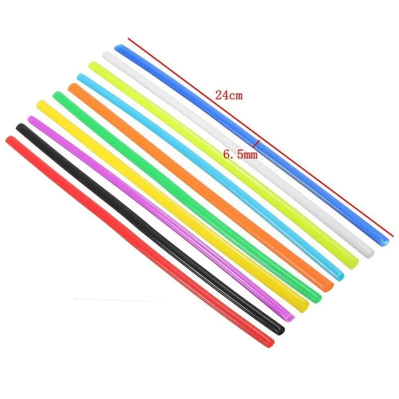 72Pcs Motorcycle Wheel Spoked Protector Wraps Rims Skin Trim Covers Pipe for Motocross Bicycle Bike Cool Accessories 11 Colors