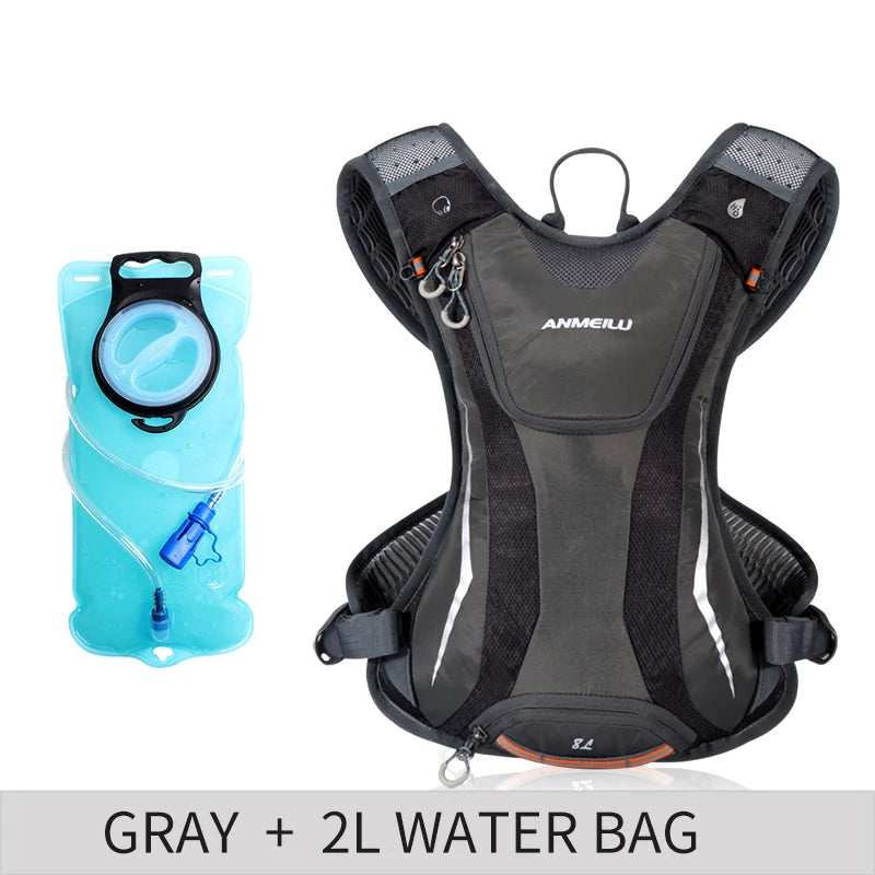 Hiking hydration backpack — lightweight running and cycling pack with helmet mesh