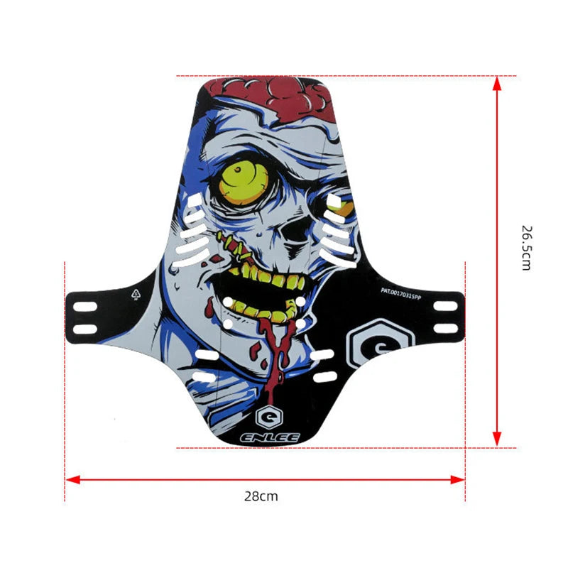 1‑piece MTB/mountain/road bicycle fender — front or rear 26.5 cm mudguard made from PP5 material; cycling rainplate bike accessory